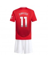 Manchester United Joshua Zirkzee #11 Hjemmedraktsett Barn 2024-25 Korte ermer (+ bukser)